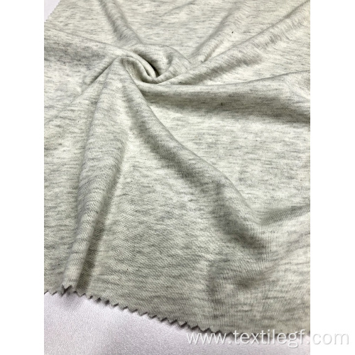 Ribbed Cotton Fabric Gray CVC 1×1 Rib Knitting Fabric Supplier